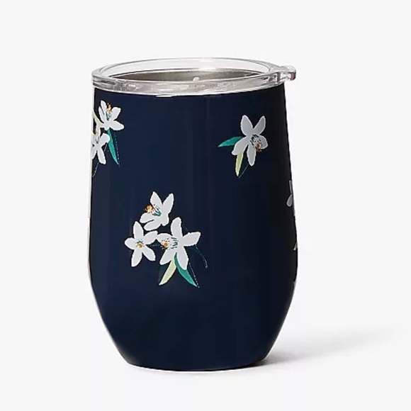 kate spade Other - NWT Kate Spade Orange Blossom Insulated Stemless Wine Glass - 10 oz.